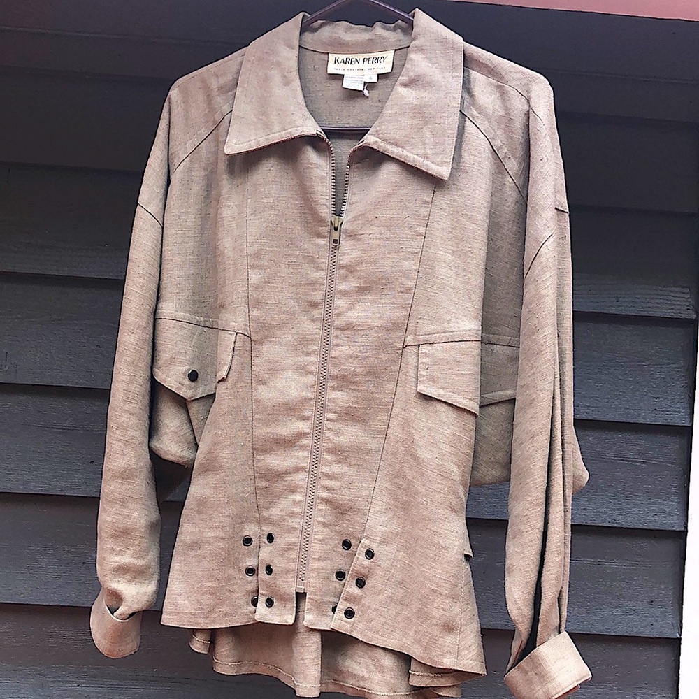 Vintage Karen Perry Jacket, 100% Ramie, Size 6, Excellent Condition.